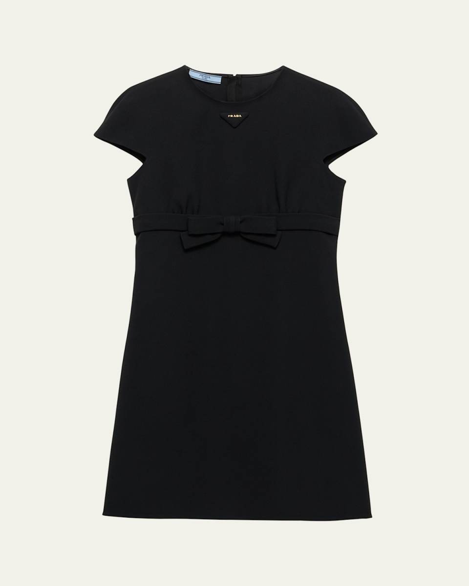 Bow Sable A-Line Mini Dress